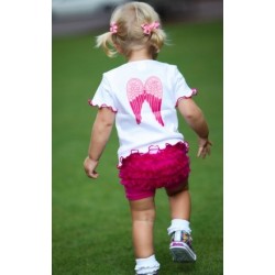 Fuschia Ruffled Playground Shorts RuffleButts 